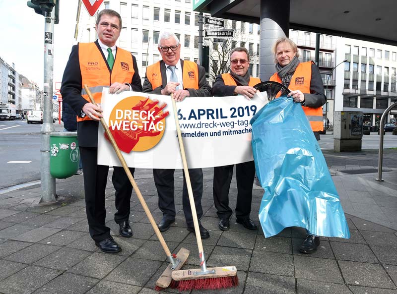 Pressekonferenz Pro Düsseldorf - Initiator des Dreck-Weg-Tags